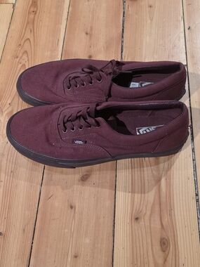 Vans Men's Maroon Canvas Authentic Sneakers